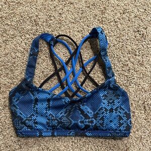 Lululemon Blue Snake Print Sports Bra